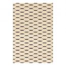 Tapis moderne Jules Wabbes motif maille Angelo blanc et bleu